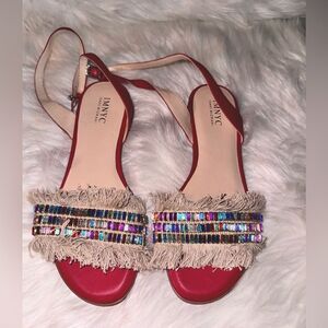 Isaac Mizrahi leather sandals